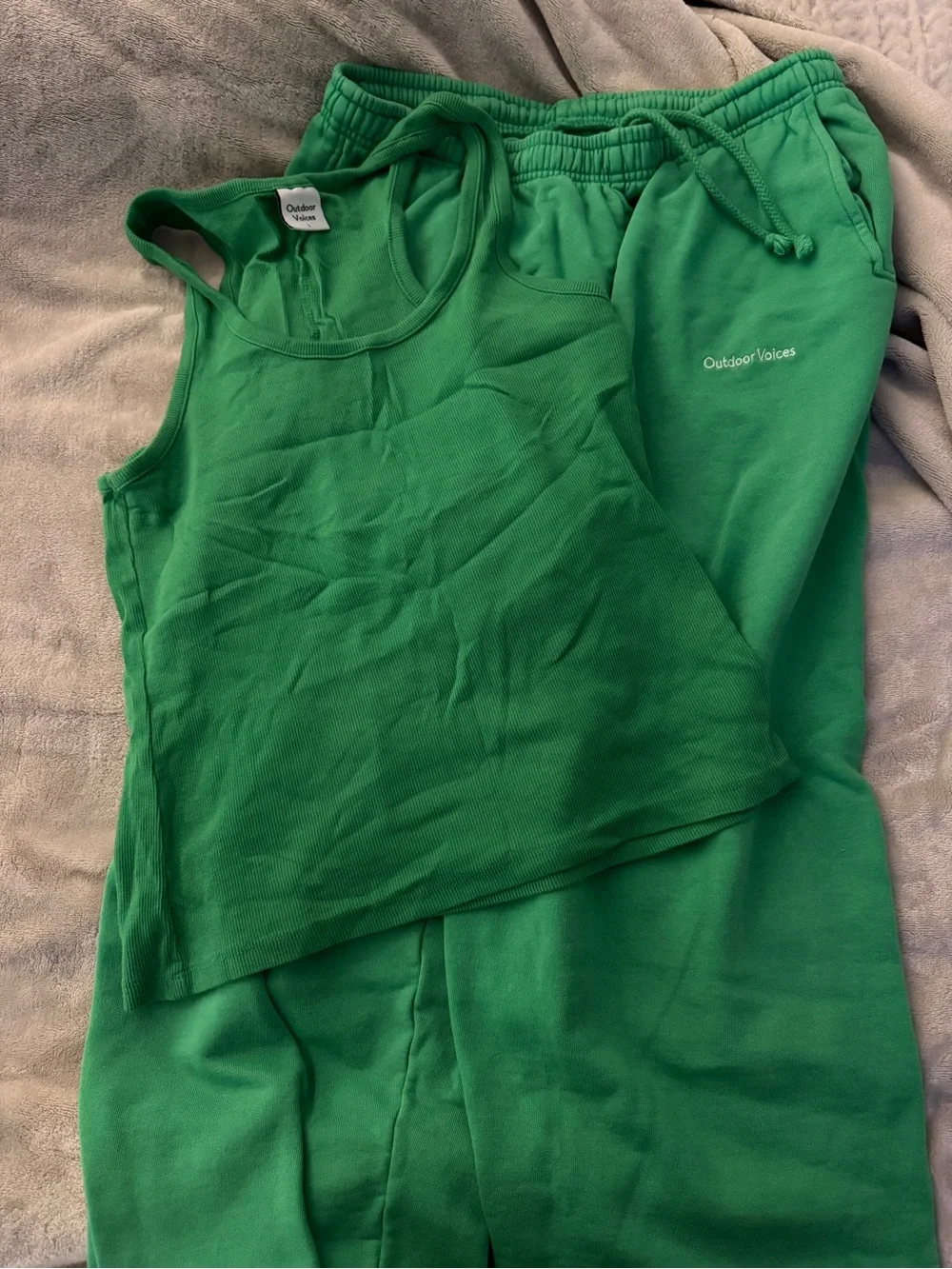 Outdoor Voices Matching Set - Everyday Rib Tank and Pickup Organic Sweatpant